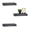 ITY International - Set of 3 Mini Floating Wall Shelf, 16" x 5.1" x 1.5", Black - - Mounts For Less