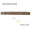 ITY International - Set of 3 Mini Floating Wall Shelf, 16" x 5.1" x 1.5", Taupe Grey - - Mounts For Less