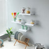 ITY International - Set of 3 Mini Floating Wall Shelf, 16" x 5.1" x 1.5", White - - Mounts For Less