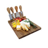 JS Gourmet - Acacia Wood Cheese Board with 4 Knives and Magnetic Holder - - Mounts For Less