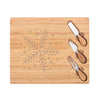 JS Gourmet - Bamboo Cheese Board with 3 Tools, Snowflake Pattern - - Mounts For Less