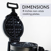 JS Gourmet - Double Belgian Waffle Maker, 180° Rotation, Non-Stick Surface, Stainless Steel - - Mounts For Less