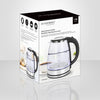 JS Gourmet - Electric Glass Kettle with LED Light, 1.8 Liter Capacity, 1100 Watts - - Mounts For Less