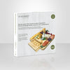 JS Gourmet - Large Bamboo Cheese Board with Sliding Drawer and 4 Knives - - Mounts For Less