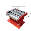 JS Gourmet - Manual Pasta Machine in Stainless Steel, 2 Adjustable Cutting Rollers, Red - - Mounts For Less