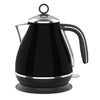 JS Gourmet - Retro Stainless Steel Electric Kettle, 1.7 Liter Capacity, Black - - Mounts For Less