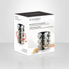 JS Gourmet - Set of 12 Spice Jars with Rotating Stainless Steel Stand - - Mounts For Less