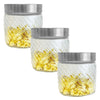 JS Gourmet - Set of 3 Embossed Glass Containers with Airtight Lid, 900ml Capacity - - Mounts For Less