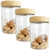 JS Gourmet - Set of 3 Glass Containers with Airtight Lid, 1300ml Capacity - - Mounts For Less