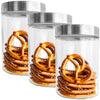 JS Gourmet - Set of 3 Glass Containers with Airtight Lid, 1300ml Capacity - - Mounts For Less