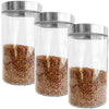 JS Gourmet - Set of 3 Glass Containers with Airtight Lid, 1700ml Capacity - - Mounts For Less