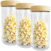 JS Gourmet - Set of 3 Glass Containers with Airtight Lid, 2100ml Capacity - - Mounts For Less