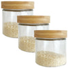 JS Gourmet - Set of 3 Glass Containers with Airtight Lid, 900ml Capacity - - Mounts For Less