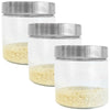 JS Gourmet - Set of 3 Glass Containers with Airtight Lid, 900ml Capacity - - Mounts For Less