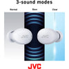 JVC - Gumy Wireless In-Ear Headphones with Charging Case and Built-in Microphone, White - - Mounts For Less