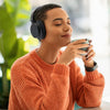 JVC - Hybrid Noise Cancelling Wireless Headphones, Built-in Microphone and Remote, Black - - Mounts For Less