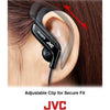 JVC - In-Ear Sports Headphones with Adjustable Ear Clip, Black - - Mounts For Less