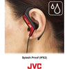 JVC - In-Ear Sports Headphones with Adjustable Ear Clip, Black - - Mounts For Less