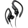 JVC - In-Ear Sports Headphones with Adjustable Ear Clip, Black - - Mounts For Less