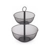 Jessar - 2 Tier Fruit Basket, 31 x 31 x 41cm, Black - - Mounts For Less