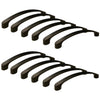 Jessar - Set of 12 Cabinet Handles, 128mm Height, From the Skylight Collection, Black - - Mounts For Less