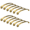 Jessar - Set of 12 Cabinet Handles, 128mm Height, From the Skylight Collection, Gold - - Mounts For Less