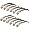 Jessar - Set of 12 Cabinet Handles, 128mm Height, From the Skylight Collection, Silver - - Mounts For Less