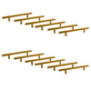 Jessar - Set of 12 Cabinet Handles, 128mm Height, From the Stanley Collection, Gold - - Mounts For Less