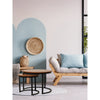 Jessar - Set of 2 Round Coffee Tables, From the Bali Collection, Brown Wood Grain - - Mounts For Less