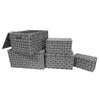 Jessar - Set of 5 Fabric Storage Baskets with Flip Lids, Gray - - Mounts For Less