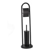 Jessar - Toilet Paper Holder with Toilet Brush, Black - - Mounts For Less