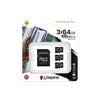 Kingston - 3 Pack Canvas Select Plus microSD Memory Cards, 100R A1 C10, 64GB Capacity - - Mounts For Less