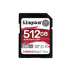 Kingston - Canvas React Plus V60 SD Memory Card, SDXC UHS-II 280R/100W U3/V60/4K, 512GB Capacity - - Mounts For Less