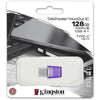 Kingston - DataTraveler microDuo 3C USB 3.2 Type-C and Type-A Flash Drive, 200 MB/s, 128 GB Capacity - - Mounts For Less
