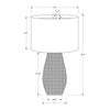 Monach Specialties I 9654 - Lighting, 24"H, Table Lamp, Grey Resin, Ivory / Cream Shade, Contemporary - - Mounts For Less