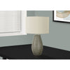 Monach Specialties I 9654 - Lighting, 24"H, Table Lamp, Grey Resin, Ivory / Cream Shade, Contemporary - - Mounts For Less