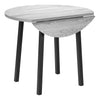Monarch Specialties I 1007 - Dining Table Set, 3pcs Set, Small, 35" Drop Leaf, Kitchen, Black Metal, Grey Laminate, Contemporary, Modern - - Mounts For Less