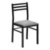 Monarch Specialties I 1007 - Dining Table Set, 3pcs Set, Small, 35" Drop Leaf, Kitchen, Black Metal, Grey Laminate, Contemporary, Modern - - Mounts For Less