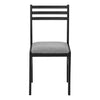 Monarch Specialties I 1007 - Dining Table Set, 3pcs Set, Small, 35" Drop Leaf, Kitchen, Black Metal, Grey Laminate, Contemporary, Modern - - Mounts For Less