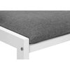 Monarch Specialties I 1011 - Dining Table Set, 3pcs Set, Small, 35" Drop Leaf, Kitchen, White Metal And Laminate, Grey Fabric, Contemporary, Modern - - Mounts For Less