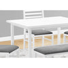 Monarch Specialties I 1031 - Dining Set, 5pcs Set, 40" Rectangular, Kitchen, Small, White Metal And Laminate, Grey Fabric, Contemporary, Modern - - Mounts For Less