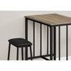 Monarch Specialties I 1143 - Dining Set, 3pcs Set, Counter Height, 36" Rectangular, Small, Kitchen, Brown Laminate, Black Metal, Contemporary, Modern - - Mounts For Less