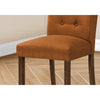 Monarch Specialties I 1221 - Dining Chair, 38" Height, Set Of 2, Upholstered, Dining Room, Side, Kitchen, Orange Fabric, Walnut Wood Legs, Modern - - Mounts For Less