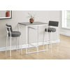 Monarch Specialties I 1241 - Dining Table, 32" Rectangular, Counter Height, Small, Laminate Top, Kitchen, Grey Laminate, White Metal, Contemporary, Modern - - Mounts For Less