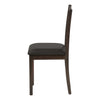 Monarch Specialties I 1304 - Dining Chair, Set Of 2, Side, Upholstered, Kitchen, Dining Room, Brown Leather Look, Brown Wood Legs, Transitional - - Mounts For Less
