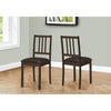 Monarch Specialties I 1304 - Dining Chair, Set Of 2, Side, Upholstered, Kitchen, Dining Room, Brown Leather Look, Brown Wood Legs, Transitional - - Mounts For Less