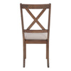 Monarch Specialties I 1311 - Dining Chair, Set Of 2, Side, Upholstered, Kitchen, Dining Room, Brown Fabric, Walnut Wood Frame, Transitional - - Mounts For Less