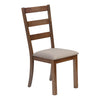 Monarch Specialties I 1313 - Dining Chair, Set Of 2, Side, Upholstered, Kitchen, Dining Room, Brown Fabric, Walnut Wood Legs, Transitional - - Mounts For Less