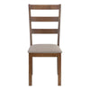 Monarch Specialties I 1313 - Dining Chair, Set Of 2, Side, Upholstered, Kitchen, Dining Room, Brown Fabric, Walnut Wood Legs, Transitional - - Mounts For Less