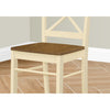 Monarch Specialties I 1325 - Dining Chair, Set Of 2, Side, Kitchen, Dining Room, Oak And Cream, Wood Legs, Transitional - - Mounts For Less